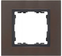 Рамка Simon декоративная, 1 пост, S82 Nature, Металл, свинец-графит 82817-38