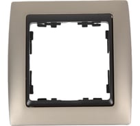 Рамка Simon декоративная, 1 пост, S82, шампань-графит 82814-34