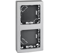 Вертикальная рамка Simon S73 Loft, 2 поста, 75х146мм, алюминий 73621-63