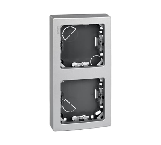 Вертикальная рамка Simon S73 Loft, 2 поста, 75х146мм, алюминий 73621-63 1