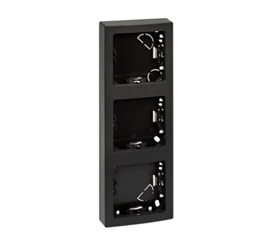 Вертикальная рамка Simon S73 Loft, 3 поста, 75х217мм, графит 73631-62