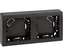 Горизонтальная рамка Simon S73 Loft, 2 поста, 75х146мм, графит 73620-62
