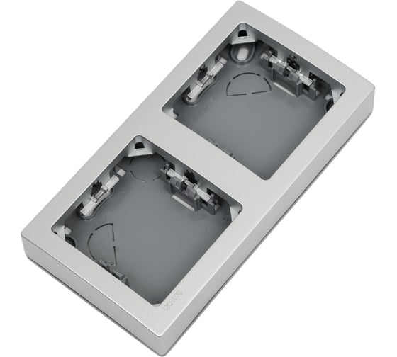 Горизонтальная рамка Simon S73 Loft, 2 поста, 75х146мм, алюминий 73620-63