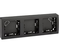 Горизонтальная рамка Simon S73 Loft, 3 поста, 75х217мм, графит 73630-62