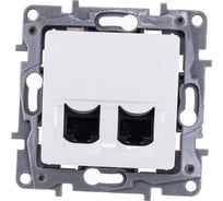 Розетка Legrand 2ХRJ45 5е UTP белый ETIKA 672255 16314388