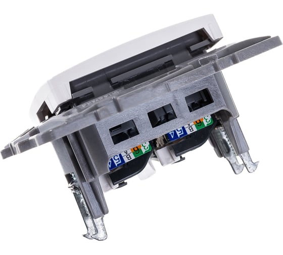 Розетка Legrand компьютерная двойная RJ45 категория 5e UTP Legrand Etika белый 672255