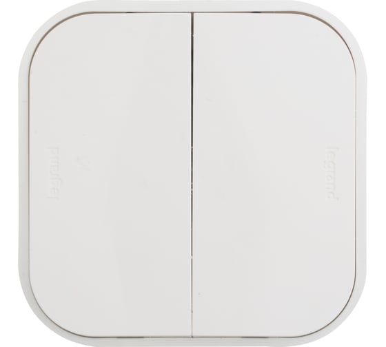 Переключатель Legrand двухклавишный Legrand Quteo IP20 10A 250В винтовые зажимы накладной монтаж белый 782206