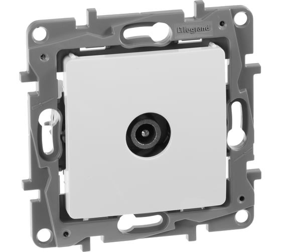 Розетка Legrand TV (телевизионная) Legrand Etika проходная белый 672263