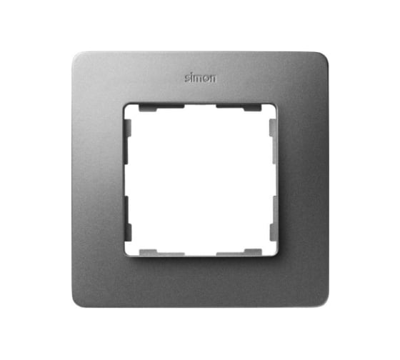 Декоративная рамка Simon Original, S82 Detail, 1 пост, алюминий, цвет основания - белый 8200610-093 1
