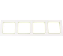 4-местная рамка EKF PROxima Стокгольм, белая с линией цвета зеленый EAM-G-303-10