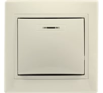 1-клавишный выключатель Smartbuy с индикатором 10А бежевый Венера SBE-01i-10-SW1-1