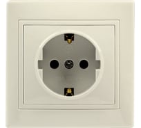 1-местная розетка Smartbuy с заземлением 16А бежевая Венера SBE-01i-16-S1-Z