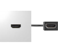 Проходной модуль с адаптером HDMI мама/мама Simon, белый, 400 40001194-030