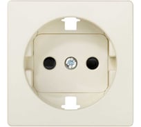 Накладка на двухполюсную розетку с заземляющим контактом Simon, с защитными шторками, слоновая кость 82041-31
