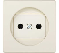 Накладка на двухполюсную розетку Simon, 2Р, без заземления, с защитными шторками, слоновая кость 82040-31