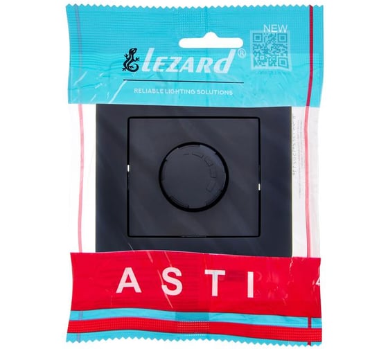 Диммер Lezard ASTI 1000W чёрный бархат 7081-4242-157