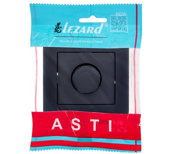 Диммер Lezard ASTI 800 Вт, чёрный бархат 7081-4242-115