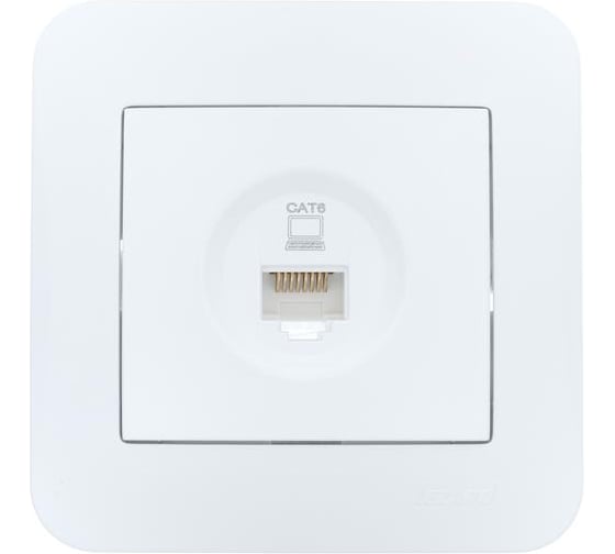 Розетка компьютерная Lezard ASTI белая Cat 5e 7081-0202-140