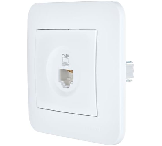 Розетка компьютерная Lezard ASTI белая Cat 5e 7081-0202-140