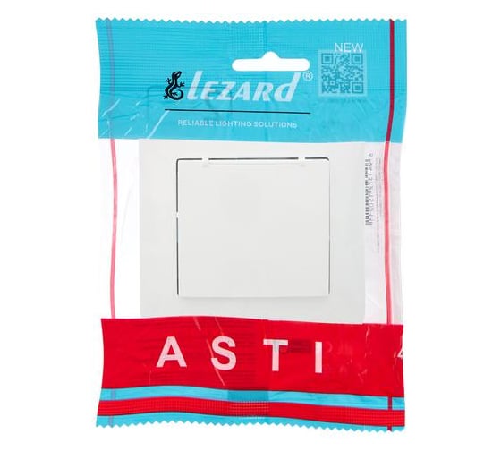 Розетка Lezard ASTI с заземлением, с крышкой ПБТ, белая 7081-0202-123B