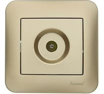Розетка ТВ проходная Lezard ASTI золото 7081-3636-129