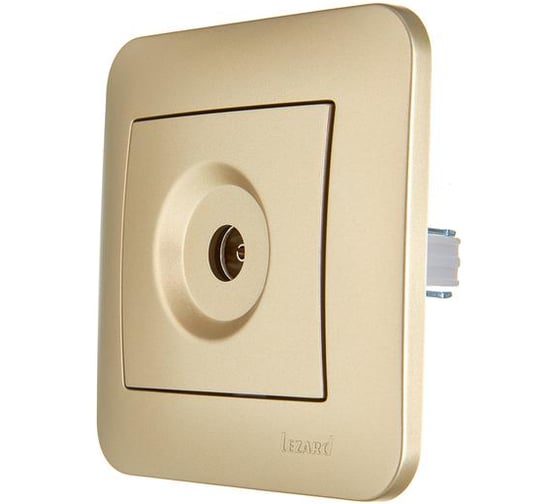 Розетка ТВ проходная Lezard ASTI золото 7081-3636-129
