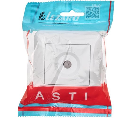 Розетка ТВ оконечная Lezard ASTI белая 7081-0202-130