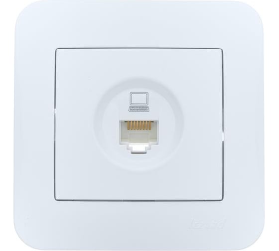 Розетка компьютерная Lezard ASTI белая 7081-0202-139