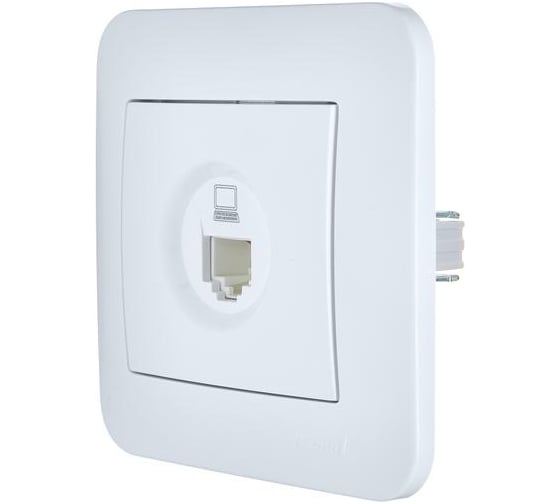 Розетка компьютерная Lezard ASTI белая 7081-0202-139