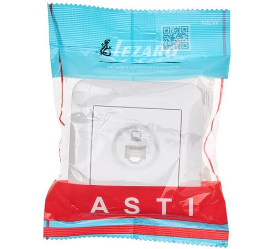 Розетка компьютерная Lezard ASTI белая 7081-0202-139