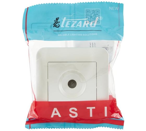 Розетка ТВ проходная Lezard ASTI жемчужно-белый перламутр 7081-3030-129