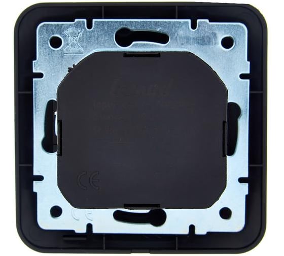 Розетка Lezard ASTI с заземлением + USB разъём чёрный бархат 7081-4242-181