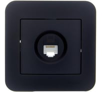 Розетка компьютерная Lezard ASTI чёрный бархат 7081-4242-139