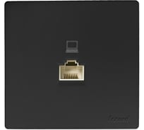 Розетка компьютерная Lezard LETO чёрный бархат 752-4200-139