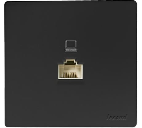 Розетка компьютерная Lezard LETO чёрный бархат 752-4200-139