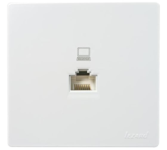 Розетка компьютерная Lezard LETO белый 752-0200-139