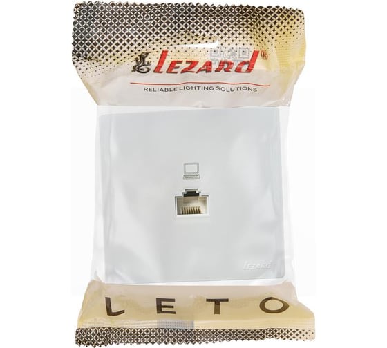 Розетка компьютерная Lezard LETO белый 752-0200-139