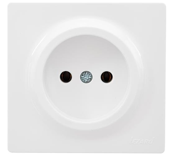 Розетка Lezard LETO без заземления, ПБТ, белый 752-0200-121B