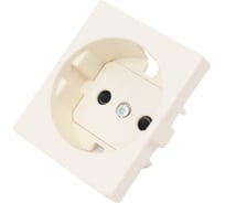 Накладка с защитными шторками на розетку с заземлением Simon, широкий C, слоновая кость 82041-51