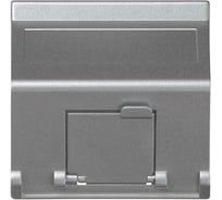 Наклонный адаптер Simon, на 1 RJ45 коннектор, защитная шторка, совместимость с MD67, К45, алюминий K80-8