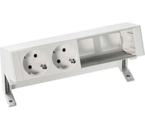 Настольный розеточный блок Simon, 2x2P+E, 2 пустых модуля, белый, 400 42402000-130