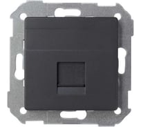 Адаптер Simon со шторками на 1 коннектор UTP RJ45, FTP RJ45, RJ12, AMP, S82, S82N графит 82005-38