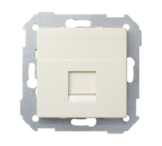 Адаптер Simon со шторками на 1 коннектор UTP RJ45, FTP RJ45, RJ12, AMP, S82, S82N, слоновая кость 82005-31