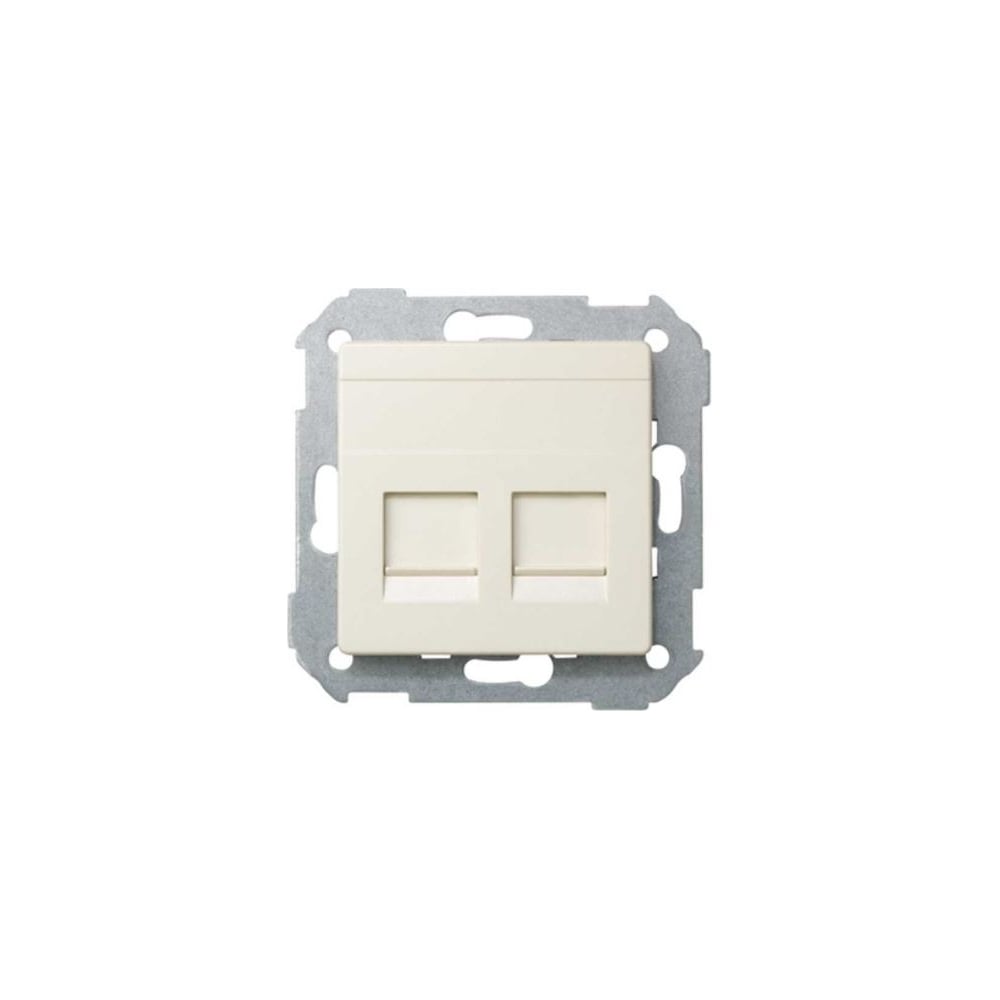 Адаптер Simon со шторками на 2 коннектора UTP RJ45, FTP RJ45, RJ12, AMP ...