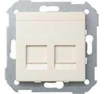 Адаптер Simon со шторками на 2 коннектора UTP RJ45, FTP RJ45, RJ12, AMP, S82, S82N слоновая кость 82006-31