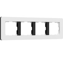 Рамка на 4 поста WERKEL Split (белый/черный, soft-touch) a067991