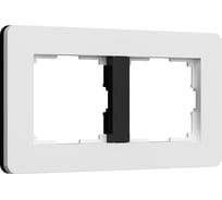 Рамка на 2 поста WERKEL Split (белый/черный, soft-touch) a067989