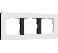 Рамка на 3 поста WERKEL Split (белый/черный, soft-touch) a067990