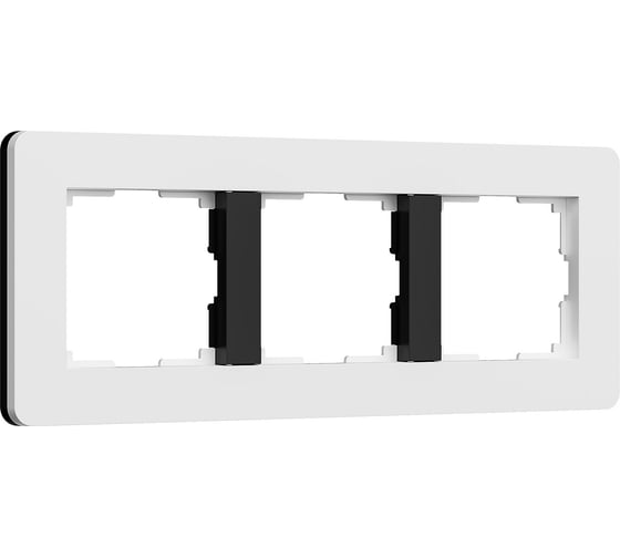 Рамка на 3 поста WERKEL Split (белый/черный, soft-touch) a067990 1