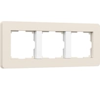 Рамка на 3 поста WERKEL Split (айвори/белый, soft-touch) a067256